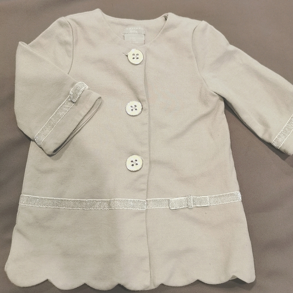 Tahari Baby gray light jacket, 18m